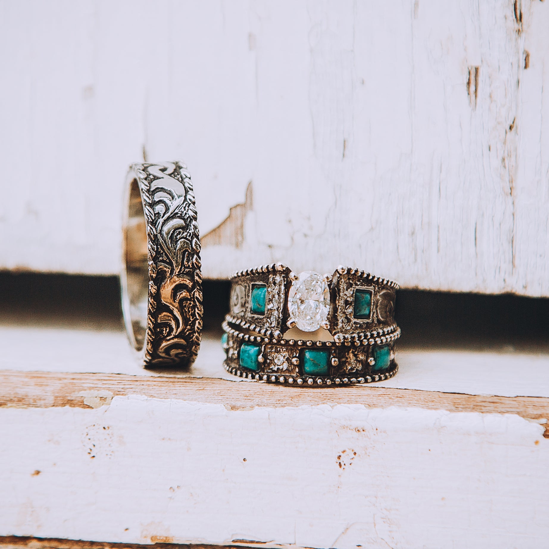 Western Engagement Rings With Turquoise With Turquoise Custom